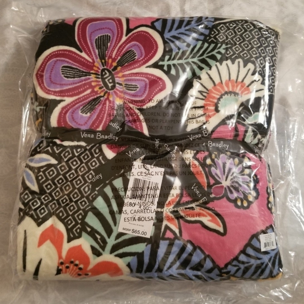 Vera Bradley fleece throw Kauai Floral